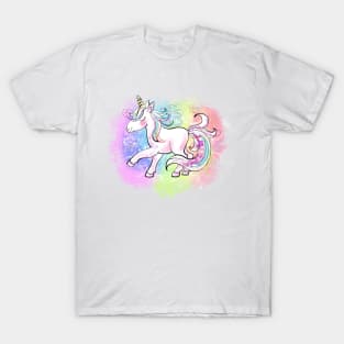 Fairy unicorn with rainbow T shirt T-Shirt